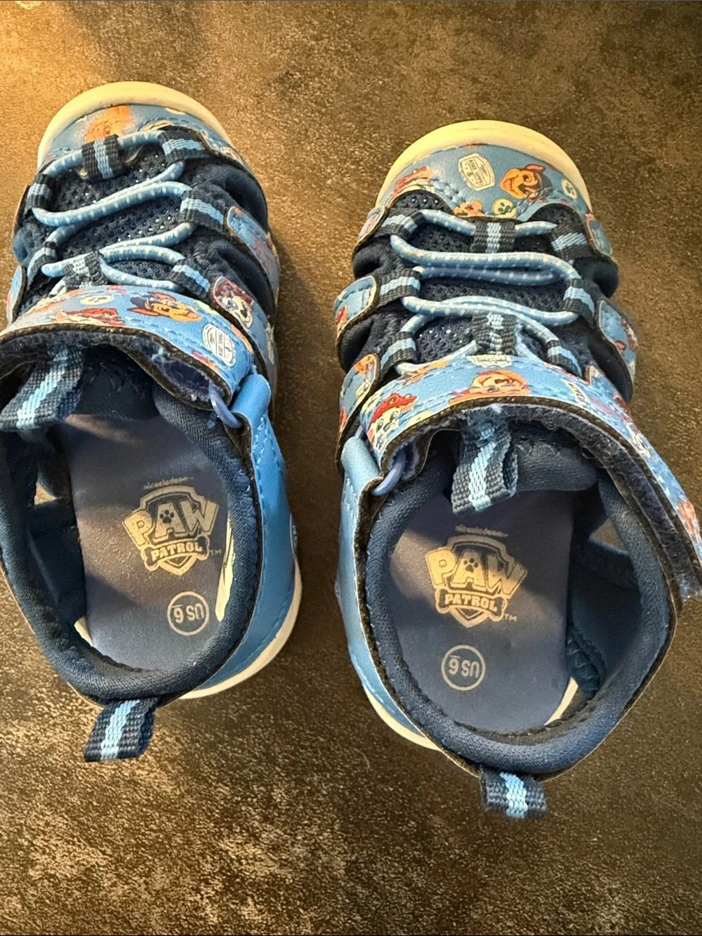 Paw Patrol Blue Kids Character Sport sandals size 6